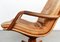 Sillón giratorio de teca y cuero de Berg, años 70, Imagen 4