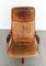 Sillón giratorio de teca y cuero de Berg, años 70, Imagen 1