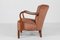 Sillón Club danés Art Déco con tapicería de terciopelo floral de Viggo Boesen para Slagelse Møbelværk, años 40, Imagen 6