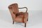 Sillón Club danés Art Déco con tapicería de terciopelo floral de Viggo Boesen para Slagelse Møbelværk, años 40, Imagen 8