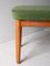 Vintage Scandinavian Adjustable Ottoman with Green Cushion, 1950s 5