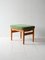 Vintage Scandinavian Adjustable Ottoman with Green Cushion, 1950s 4