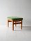 Vintage Scandinavian Adjustable Ottoman with Green Cushion, 1950s 2