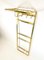 Hollywood Regency Brass Wall Coat Rack, 1970s 3