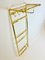 Hollywood Regency Brass Wall Coat Rack, 1970s 1