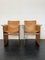 Modern Italian Solaria Armchairs in Cognac Brown Leather by Tito Agnoli for Arrben, Italy, 1970s, Set of 2 1