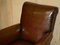 Art Deco Brown Leather Club Armchair, 1920s 3