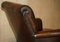 Art Deco Brown Leather Club Armchair, 1920s 13