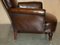 Art Deco Brown Leather Club Armchair, 1920s 11