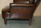 Art Deco Brown Leather Club Armchair, 1920s 16