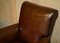 Art Deco Brown Leather Club Armchair, 1920s 8