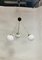 Mid-Century Chandelier in Brass and Satin Opal Glass, Italy, 1960s 5