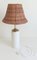 Mid-Century Marbella Style White Ceramic, Brass and Wicker Table Lamp from Carstens Tönnieshof, 1960s 11