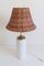 Lampada da tavolo Mid-Century in stile Marbella in ceramica bianca, ottone e vimini di Carstens Tönnieshof, anni '60, Immagine 9