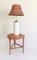 Mid-Century Marbella Style White Ceramic, Brass and Wicker Table Lamp from Carstens Tönnieshof, 1960s, Image 3