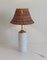 Mid-Century Marbella Style White Ceramic, Brass and Wicker Table Lamp from Carstens Tönnieshof, 1960s 12