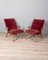 Vintage Italian Armchairs in Bordeaux Velvet, 1950s, Set of 2 1