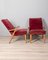 Vintage Italian Armchairs in Bordeaux Velvet, 1950s, Set of 2 2