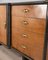 Vintage Art Deco Italian Sideboard in Wood and Glass 2