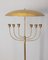 Vintage Italian Floor Lamp in Onyx and Golden Brass, 1950s 3