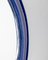 Vintage Italian Wall Mirror in Blue Ceramic, 1970s, Image 6