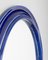 Vintage Italian Wall Mirror in Blue Ceramic, 1970s, Image 3