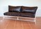 French Sofa in Wrought Iron with Leather Cushions, 1955 3
