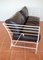 French Sofa in Wrought Iron with Leather Cushions, 1955 16