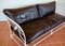 French Sofa in Wrought Iron with Leather Cushions, 1955 7