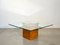 Mesa de centro de nudo y latón, años 80, Imagen 1