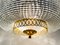 Lampadario Regency vintage in ottone e cristallo di Kalmar per Orrefors, anni '70, Immagine 6