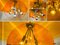 Vintage Space Age Orange Sphere Pendant Lamp by MCM attributed to Raak Amsterdam 10