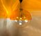 Vintage Space Age Orange Sphere Pendant Lamp by MCM attributed to Raak Amsterdam 9