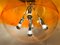 Lampada a sospensione Space Age arancione di MCM, attribuita a Raak Amsterdam, Immagine 4