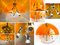 Vintage Space Age Orange Sphere Pendant Lamp by MCM attributed to Raak Amsterdam 11