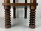 Brutalist Wood Turned Wine Press Side Table by Charles Dudouyt, 1950s, Image 12