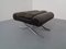 Black Leather Ottoman, 1960s 7