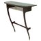 Ebony and Glass Console Table, Italy, 1950s 1