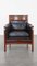 Silla Art Déco de cuero negro de Schuitema, Imagen 2