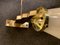 Italian Art Deco Brass Wall Lamps with Opaline Glass Tulip Shades, 1920s, Set of 2 4