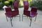Armchairs in Bordeaux Red Leather by Ross Littell for Matteo Grassi, Steel, Italy, 1980s, Set of 2 17