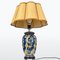 Antique Porcelain Table Lamp with Parchment Shade, 1910s 2