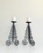 Large Spanish Cortijo Style Black Forged Iron Candelabras, Spain, 1970s, Set of 2 2