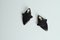 Große Skulpturale Schwarze Ohrclips aus Ebenholz von Monies, Denmark, 2000er, 2er Set 5