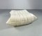 Ottomane Togo en Cuir Blanc attribuée à Michel Ducaroy pour Ligne Roset 1