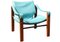 Juego de silla Arkana Safari Mid-Century y otomana de teca y acero de Maurice Burke para Arkana, Imagen 7