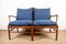 Danish 2-Seater Sofa in Mahogany and Cane Model Pj 149/2 by Ole Wanscher for Poul Jeppesen, 1960s 14