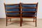 Danish 2-Seater Sofa in Mahogany and Cane Model Pj 149/2 by Ole Wanscher for Poul Jeppesen, 1960s, Image 9