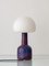 Mid-Century Modern Ceramic Table Lamp with Opaline Mushroom Shade by Jaap Ravelli, 1950s 11