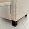 Vintage German Art Deco Armhair in White Fabric, 1920s 7